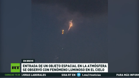 Entrada de un objeto espacial en la atmósfera iluminó el cielo en Kazajistán