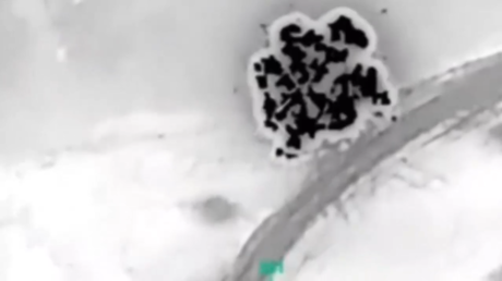Bandera como prueba de victoria: Militares rusos liberan otro pueblo en la república de Donetsk (VIDEO)