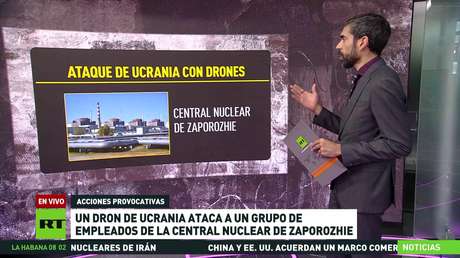 Un dron de Ucrania ataca a empleados de la central nuclear de Zaporozhie