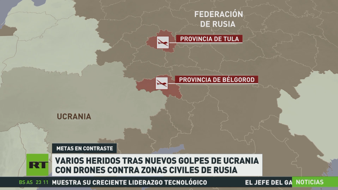 Varios heridos tras nuevos golpes de Ucrania con drones contra zonas civiles de Rusia
