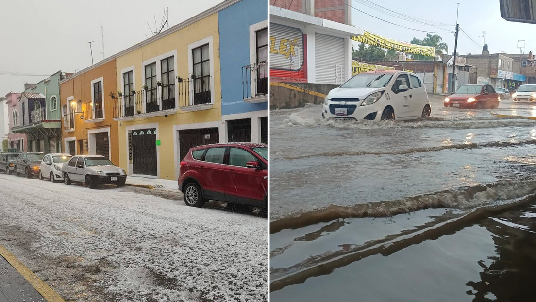Granizada cubre un estado de México y causa destrozos (FOTOS, VIDEOS)