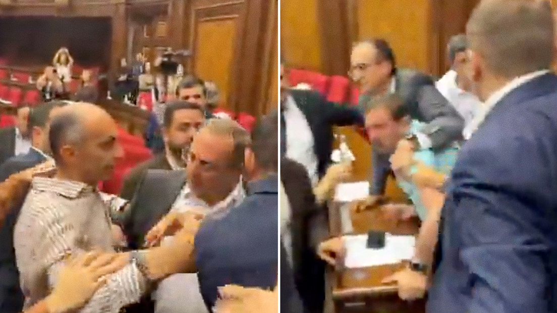 Parlamento de Armenia se convierte en un 'campo de batalla' por conflicto entre diputados (VIDEO)