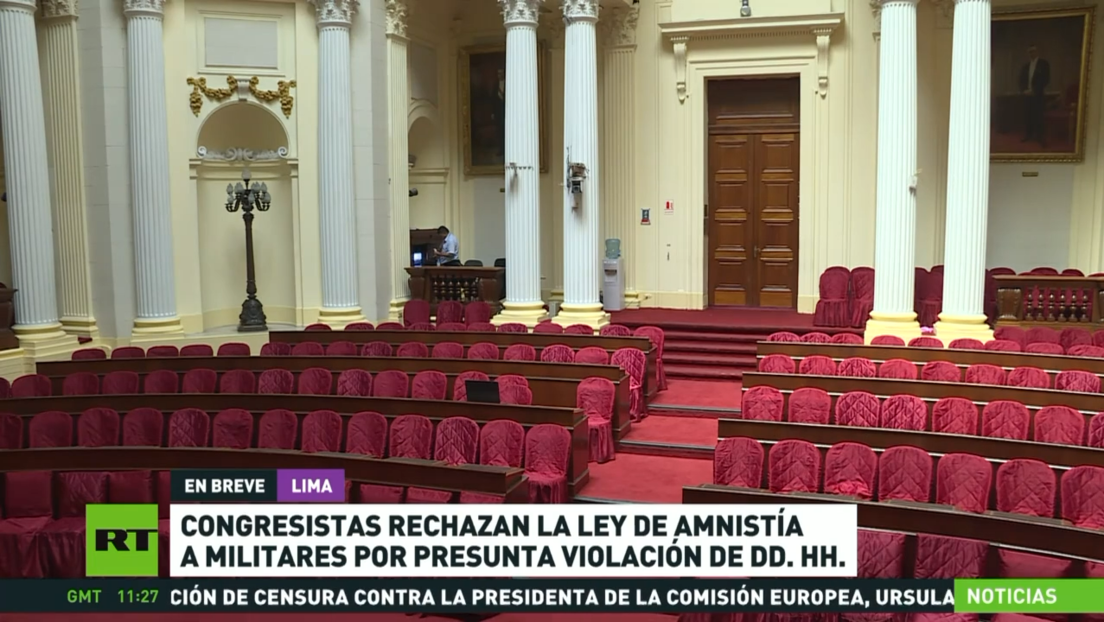Congresistas peruanos rechazan la ley de amnistía a militares por presunta violación de DD.HH.