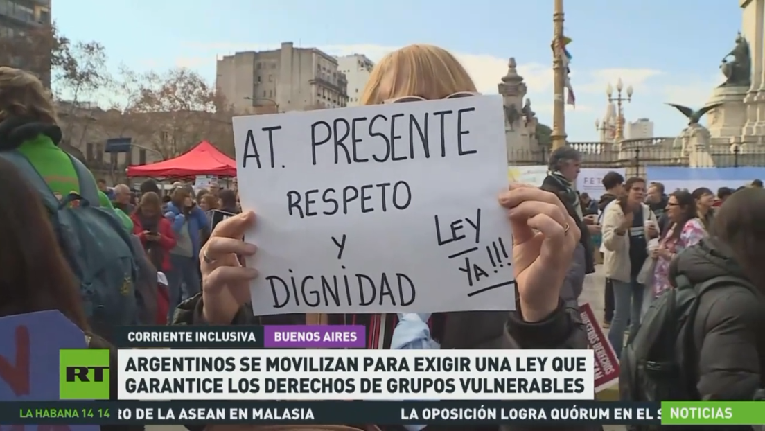 Argentinos se movilizan para exigir una ley que garantice los derechos de grupos vulnerables