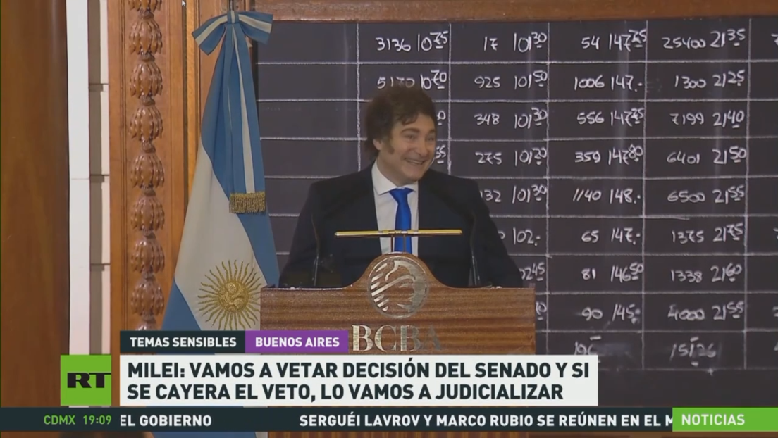 Senado argentino aprueba aumento de jubilaciones y ley de discapacidad y Milei promete vetos