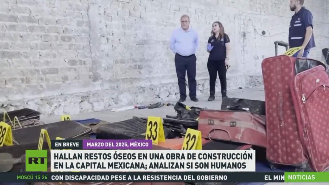 Hallan restos óseos en una obra de construcción en la capital mexicana