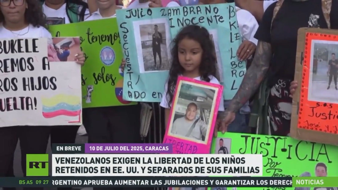 Venezolanos exigen la libertad de los niños retenidos en EE.UU. y separados de sus familias