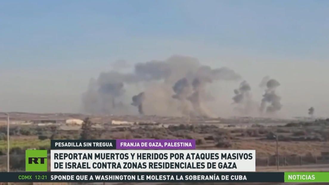 Muertos y heridos dejan nuevos ataques de Israel contra zonas residenciales de Gaza