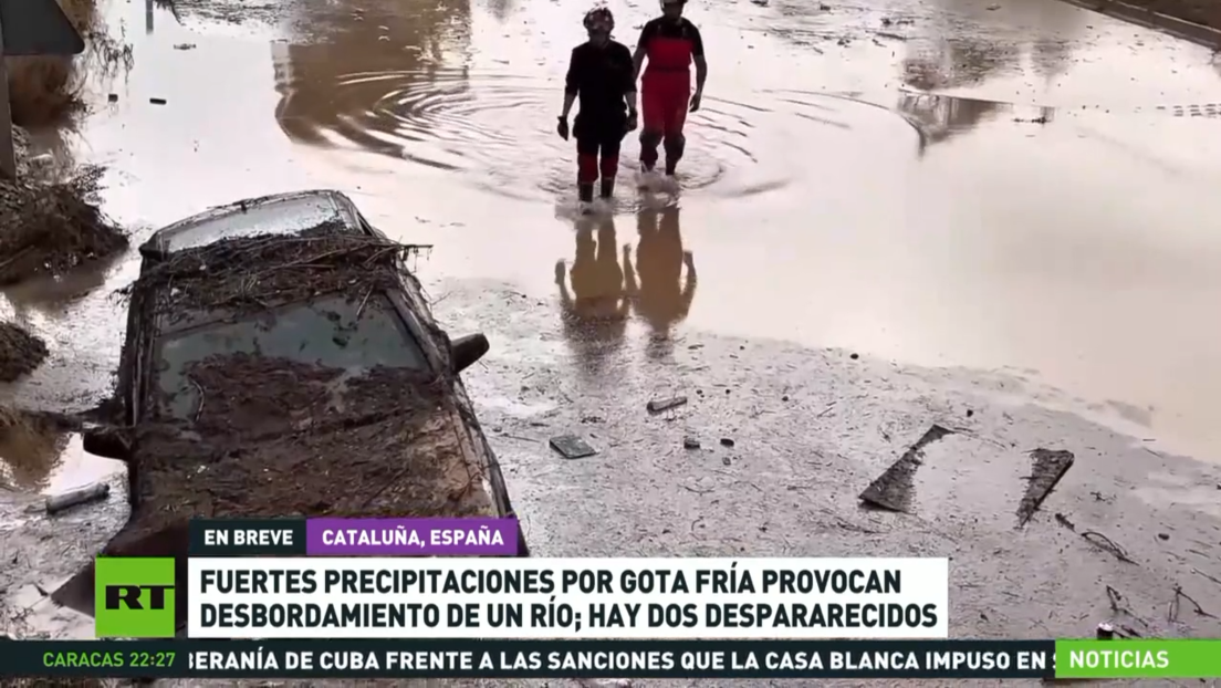 Fuertes precipitaciones por gota fría provocan desbordamiento de un río en España; hay desaparecidos