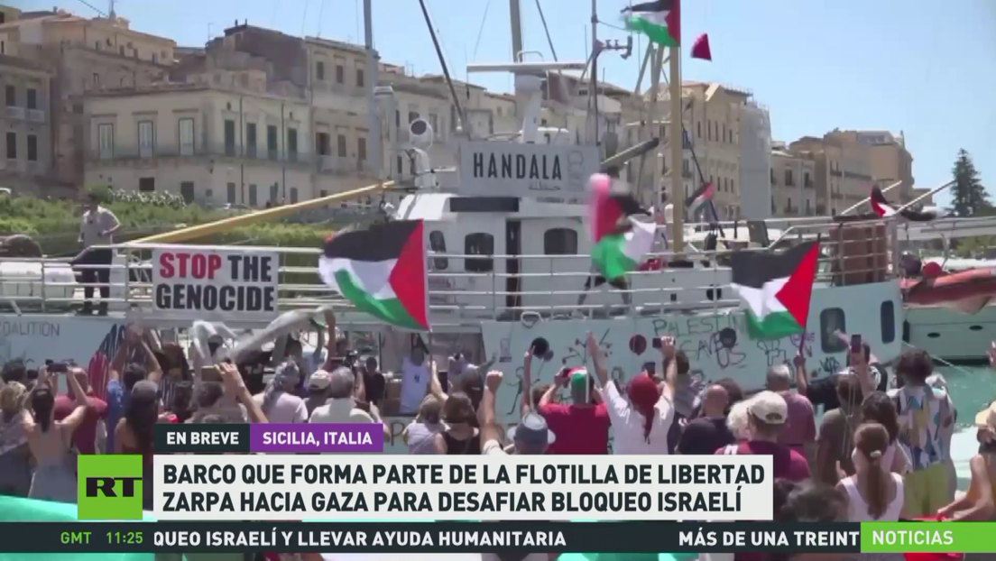 Barco que forma parte de la Flotilla de la Libertad zarpa hacia Gaza para desafiar bloqueo israelí