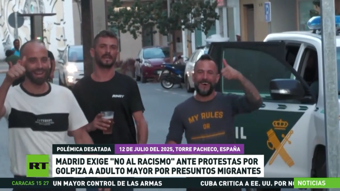 Madrid dice "no al racismo" ante protestas por golpiza a un adulto mayor