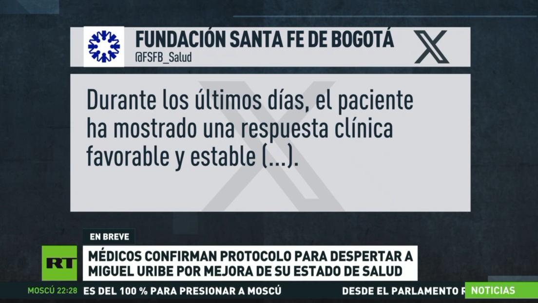 Médicos colombianos confirman un protocolo para despertar a Miguel Uribe por una mejoría