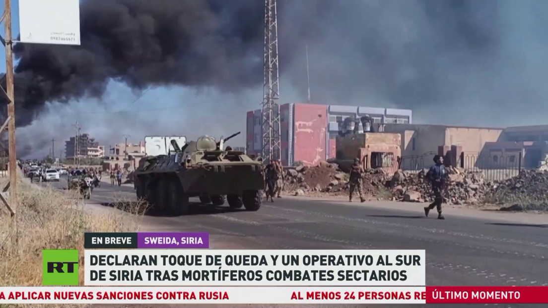Declaran toque de queda y un operativo al sur de Siria tras mortíferos combates sectarios