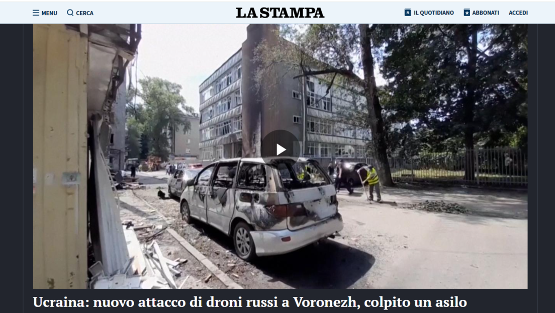 Dos medios italianos parecen haber confundido Vorónezh con una ciudad ucraniana y reportan ataques "rusos"