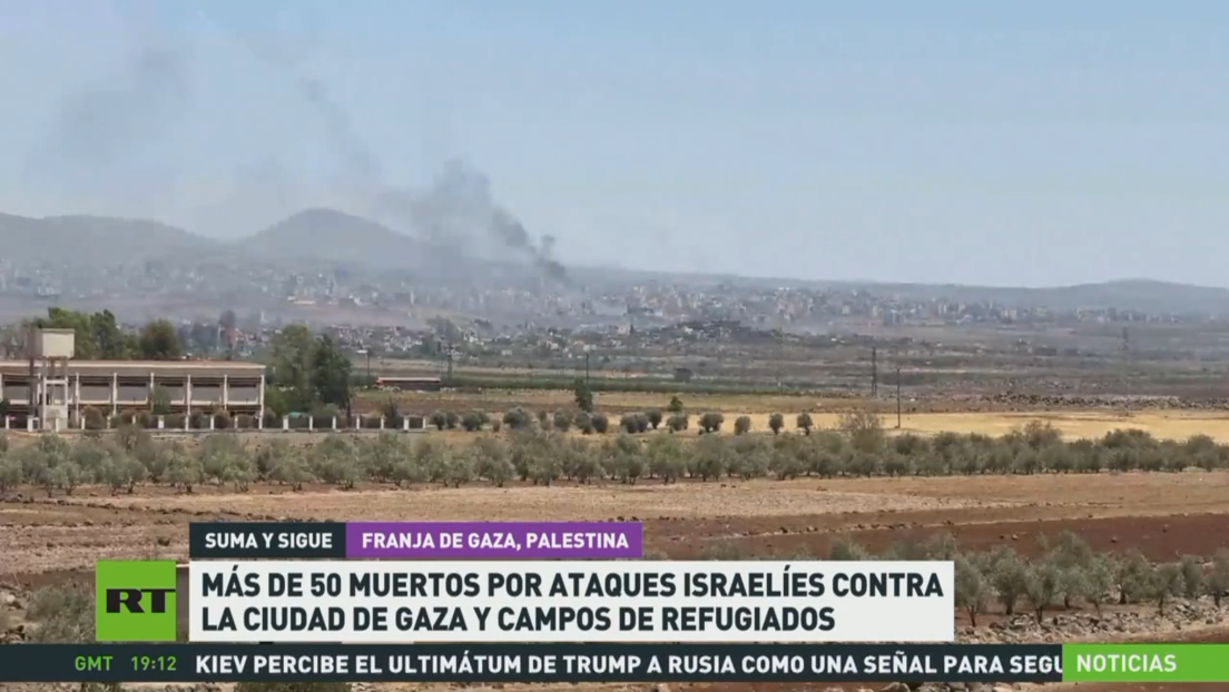 Más de 50 muertos por ataques israelíes contra la ciudad de Gaza y campos de refugiados