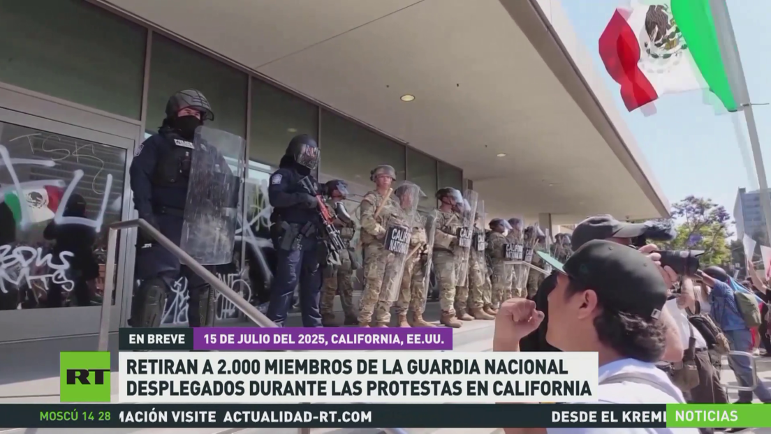 Retiran 2.000 miembros de la Guardia Nacional desplegados durante las protestas en California