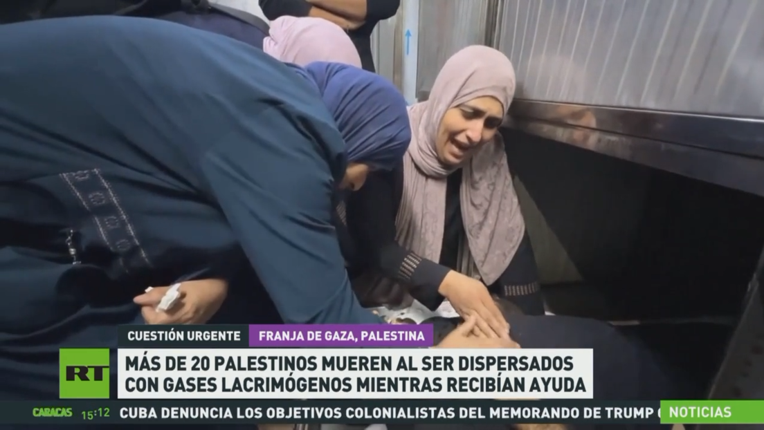 Más de 20 palestinos muertos al ser dispersados con gases lacrimógenos mientras recibían ayuda