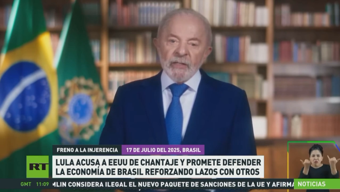 Lula acusa a EE.UU. de chantaje y promete defender la economía de Brasil reforzando lazos con otros países