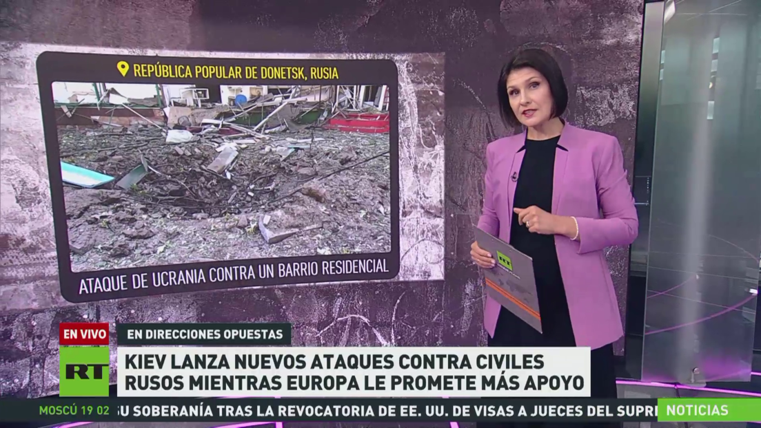 Kiev lanza nuevos ataques contra civiles rusos mientras Europa le promete más apoyo