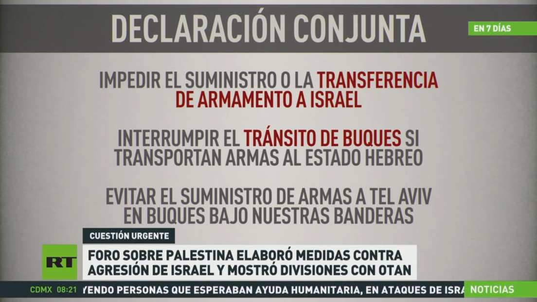 Foro sobre Palestina en Bogotá elaboró medidas contra agresión de Israel y mostró brecha con la OTAN