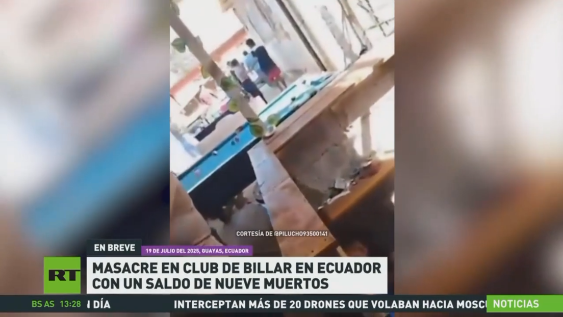 Masacre en club de billar en Ecuador deja nueve muertos