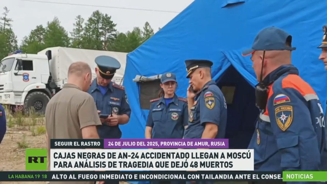 Cajas negras de AN-24 accidentado llegan a Moscú para análisis de la tragedia que dejó 48 muertos