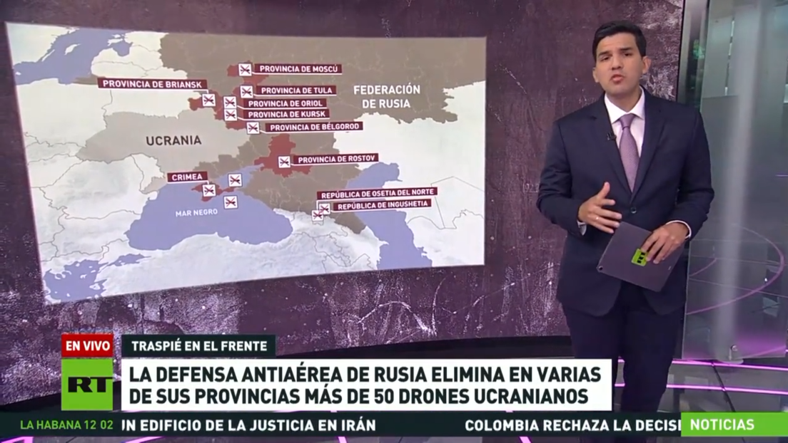 La defensa antiaérea rusa elimina más de 50 drones ucranianos en varias provincias