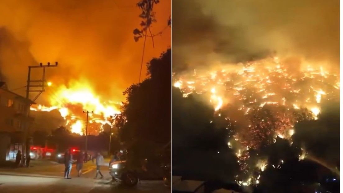 Escenas infernales: incendio devastador arrasa viviendas en Turquía (VIDEO)