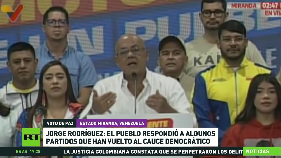 Jorge Rodríguez: Los venezolanos respondieron a algunos partidos que volvieron al cauce democrático