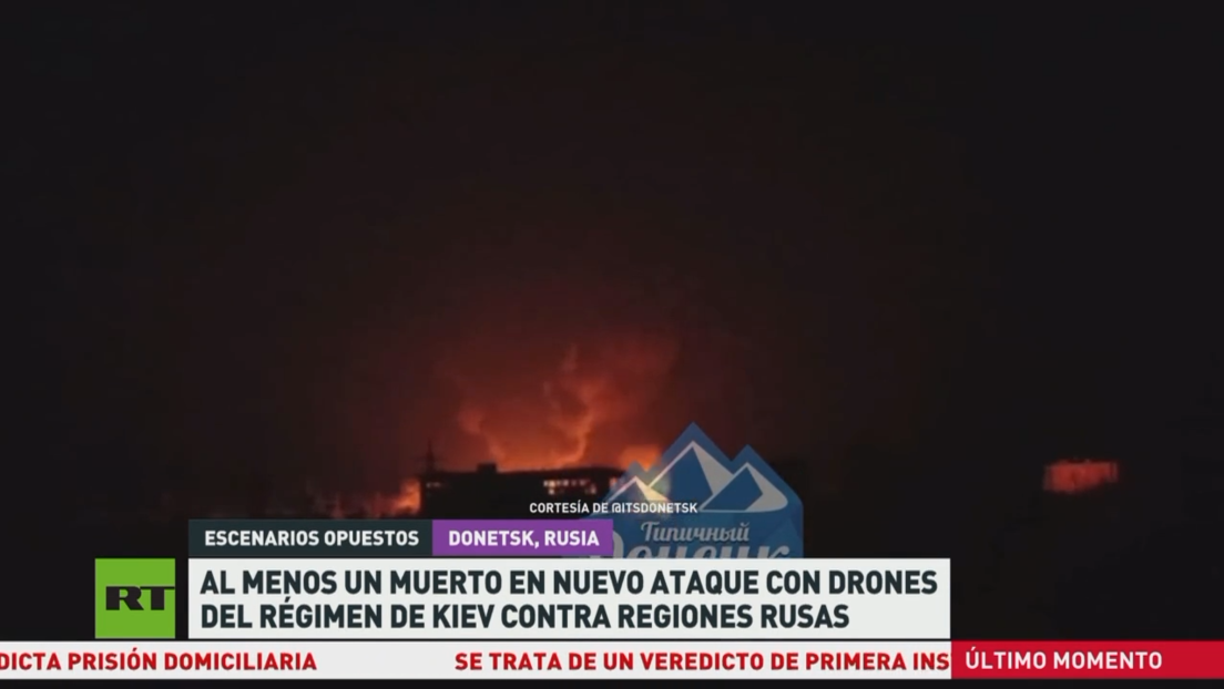 Al menos un muerto en nuevo ataque con drones del régimen de Kiev contra regiones rusas