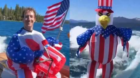 Mark Zuckerberg celebra el 4 de julio de una peculiar manera (VIDEO)