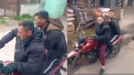 VIDEO: Conductor 'lanza' su autobús contra unos ladrones para evitar que escapen