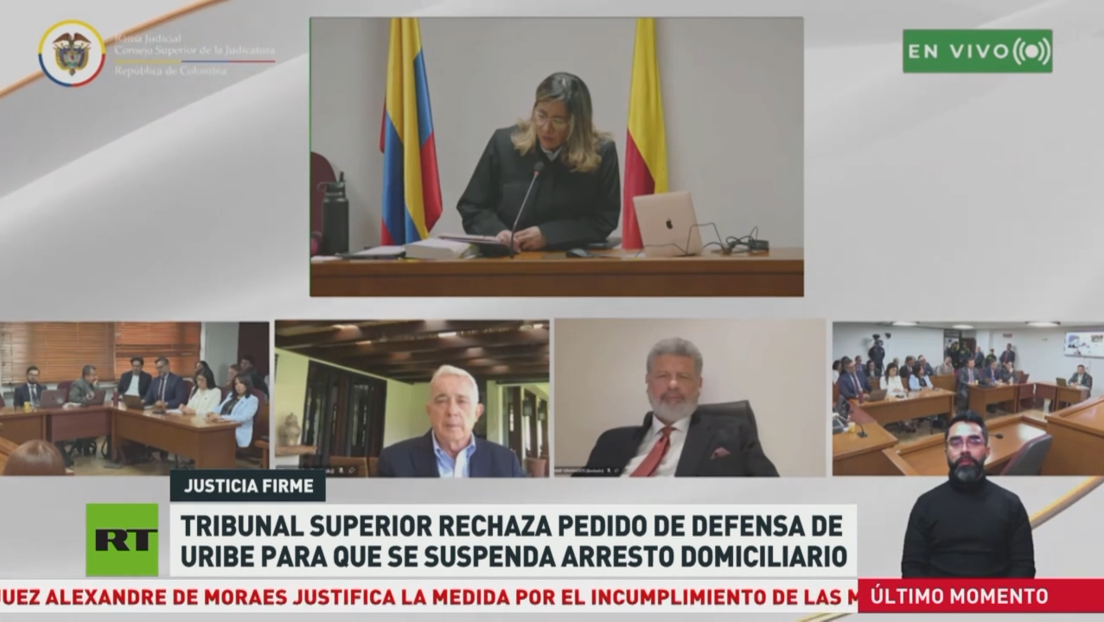 Tribunal Superior rechaza pedido de defensa de Uribe para que se suspenda su arresto domiciliario