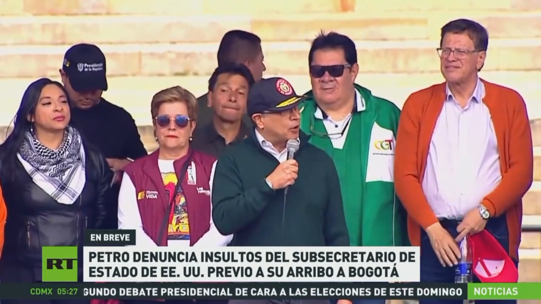 Petro denuncia insultos del subsecretario de Estado de EE.UU. previo a su arribo a Bogotá