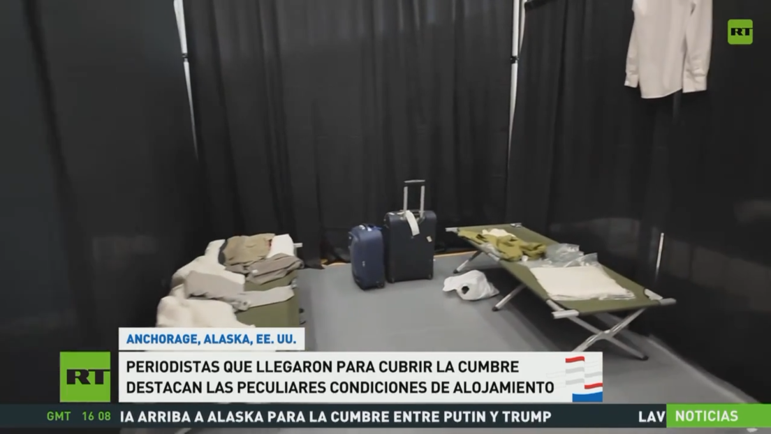 Periodistas que llegaron para cubrir la cumbre en Alaska notan las peculiares condiciones de alojamiento