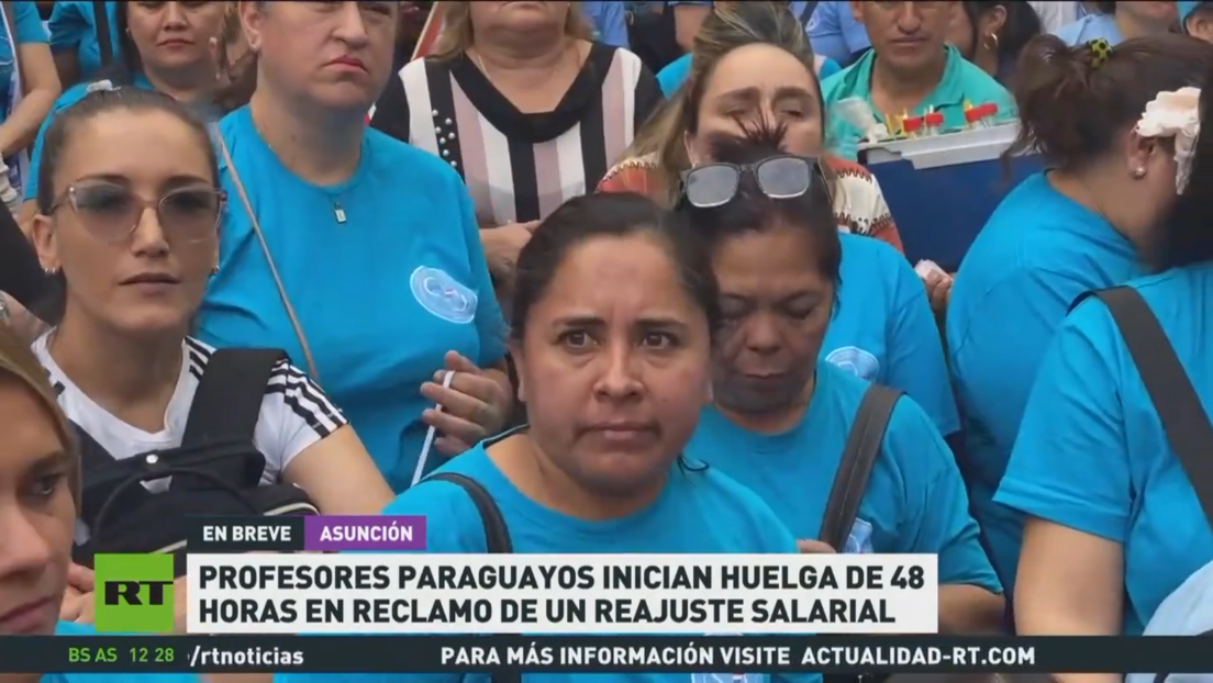 Profesores paraguayos inician huelga de 48 horas en reclamo de un reajuste salarial