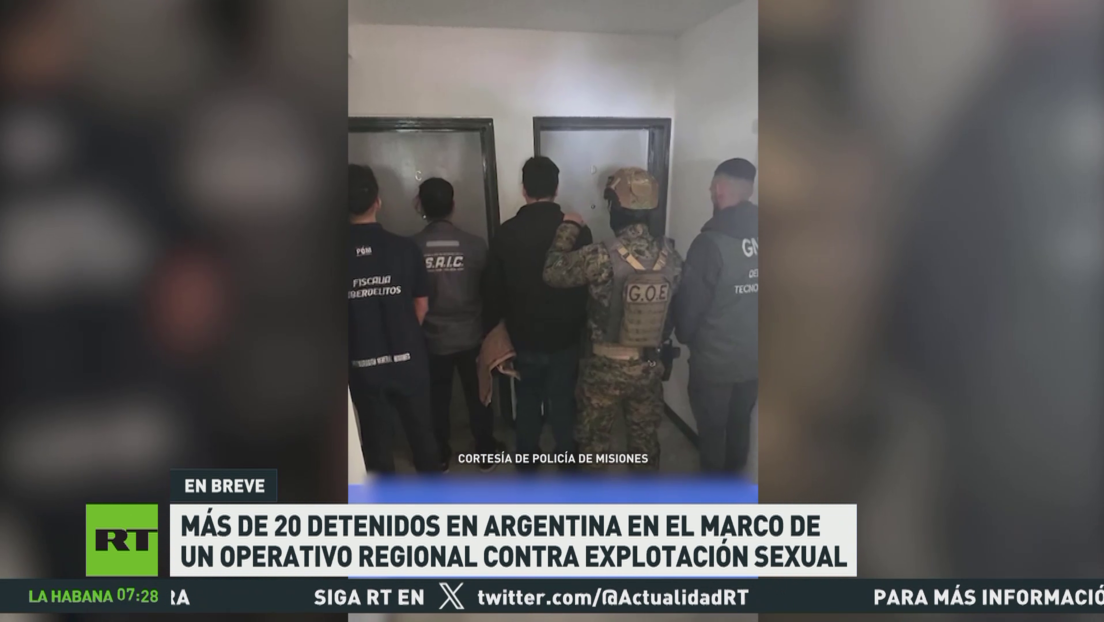 Más de 20 detenidos en Argentina en el marco de un operativo regional contra explotación sexual