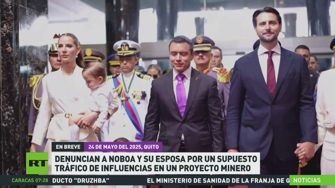 Denuncian a Noboa y a su esposa por supuesto tráfico de influencias en un proyecto minero