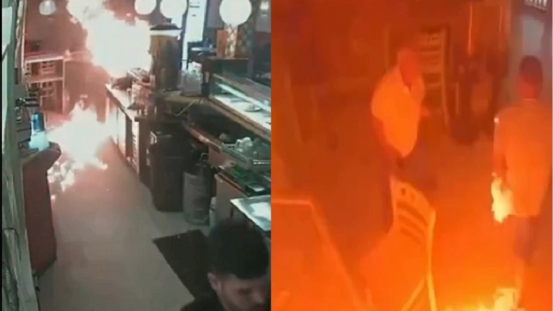VIDEO: Hombre incendia un bar porque no había mayonesa para su comida