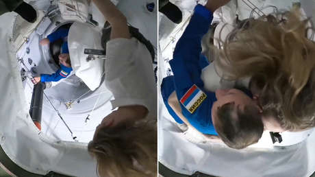 VIDEO: Cálida bienvenida al cosmonauta ruso de Crew 11 a bordo de la EEI
