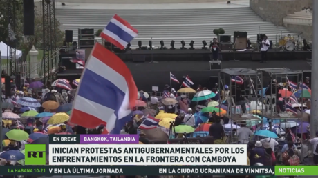 Protestas antigubernamentales en Tailandia por los enfrentamientos en la frontera con Camboya