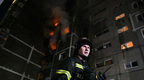 Muere una mujer por el impacto de un dron ucraniano contrata un edificio residencial en kursk