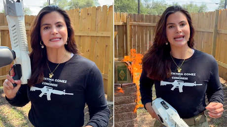 VIDEO: Política estadounidense quema un Corán con un lanzallamas