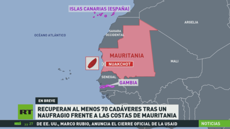 Recuperan al menos 70 cadáveres tras un naufragio frente a las costas de Mauritania
