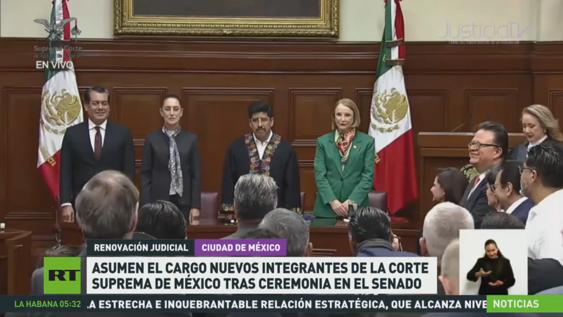 Asumen el cargo nuevos integrantes de la Suprema Corte de México tras ceremonia en el Senado