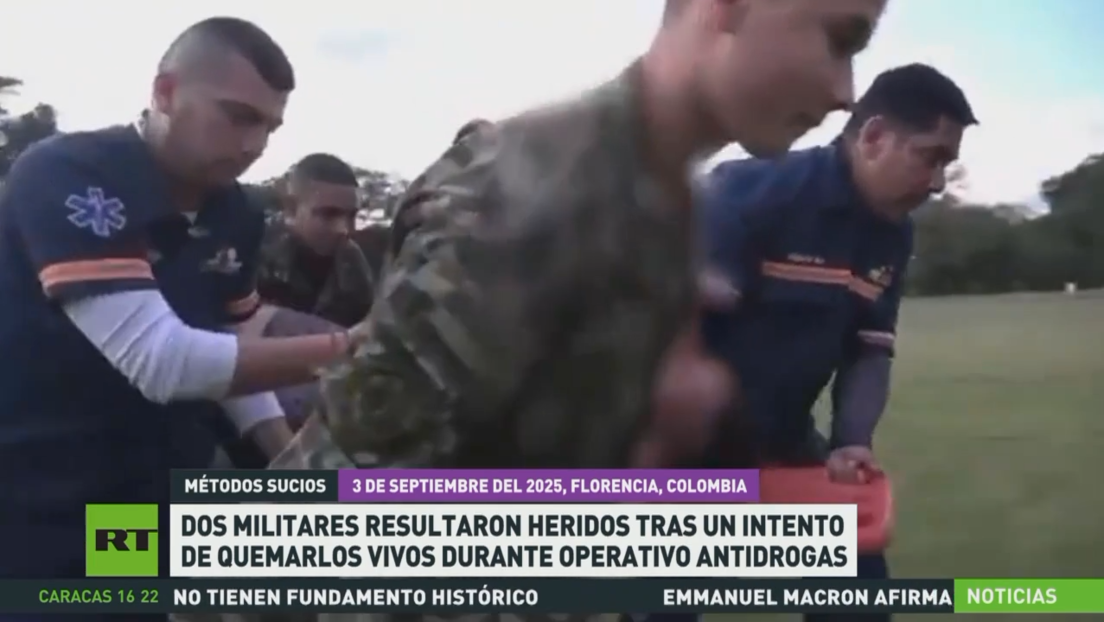 2 militares colombianos, heridos tras un intento de quemarlos vivos durante operativo antidrogas