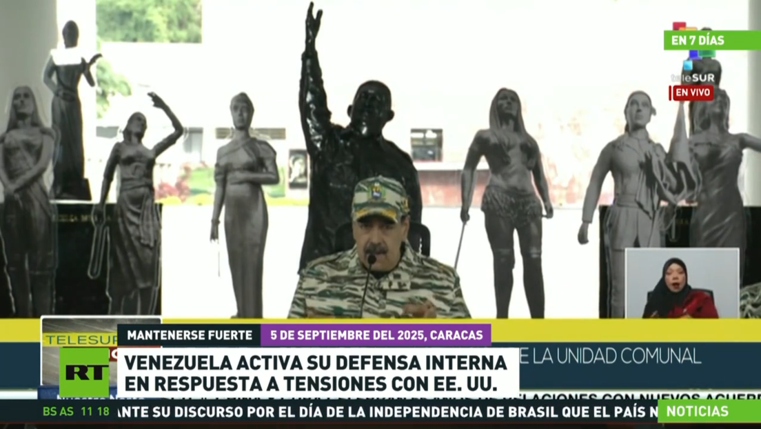 Venezuela activa su defensa interna en respuesta a tensiones con EE.UU.