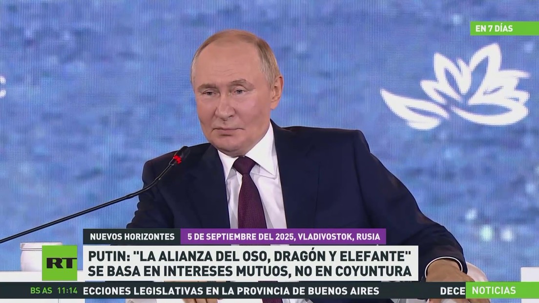 Putin en el Foro Económico Oriental abordó el conflicto ucraniano y asuntos de cooperación mundial