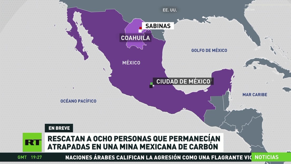 Rescatan a ocho personas atrapadas en una mina de carbón en México
