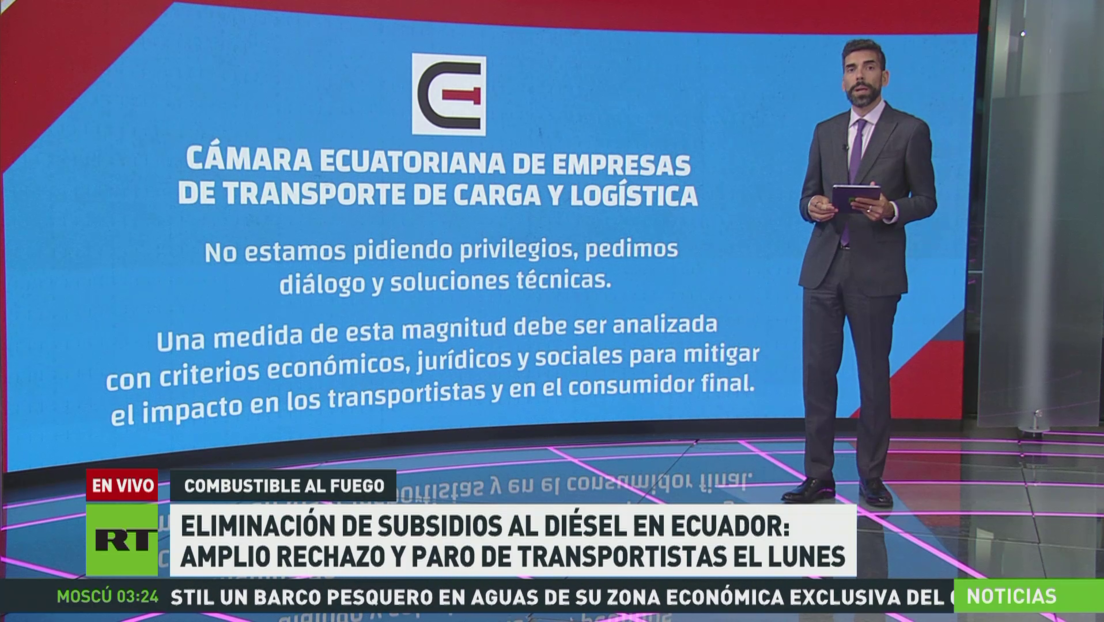Eliminación de subsidio al diésel en Ecuador: amplio rechazo y paro de transportistas